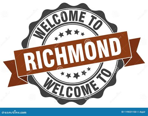 Welcome To Richmond Seal Stock Vector Illustration Of Retro 119031150