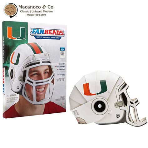 Fan Heads Wearable College Football Helmet University Of Miami In