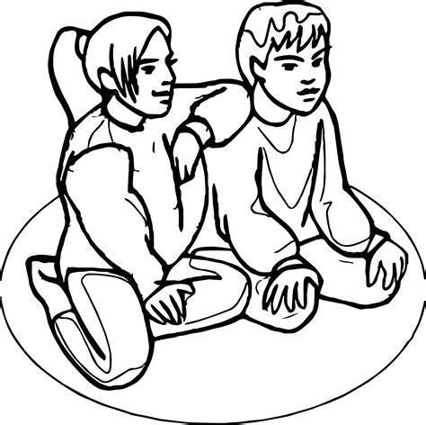 Best Friends Together Coloring Page