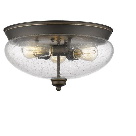 Looking for something less permanent? Flush Mount Ceiling Lights with Clear Seedy Glass (Set of ...