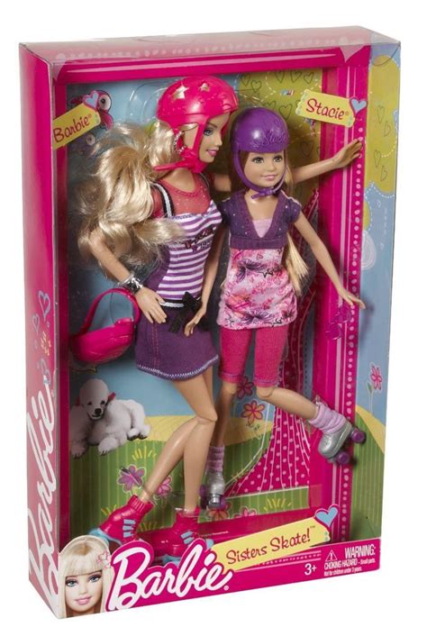 Barbie Sisters Skate Barbie And Stacie Doll 2 Pack Playset New In Box