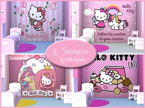 Akisima Sims Blog Hello Kitty Wall Stencils • Sims 4 Downloads