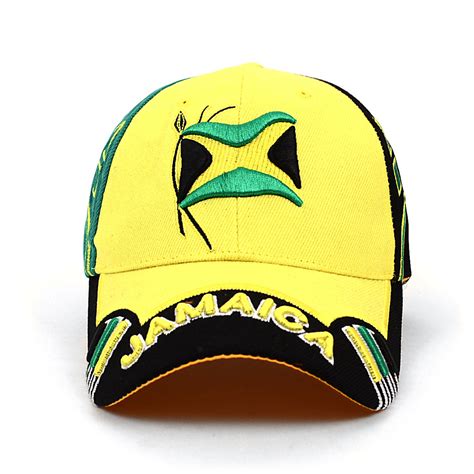 Jamaica Yellow 3d Embroidered Baseball Cap Hat Ebc10283