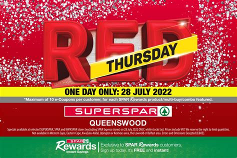 Our Red Thursday Deals Are Queenswood Superspar And Tops Facebook