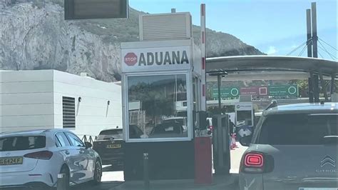 Gibraltar Border Crossing Spain To Gibraltar Youtube