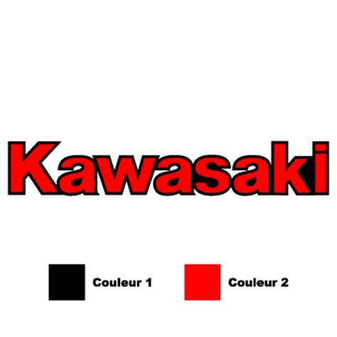 Sticker Moto Kawasaki Logo En 2 Couleurs Au Choix