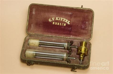 Artificial Leech And Syringes Circa 1840 Photograph By Science Photo