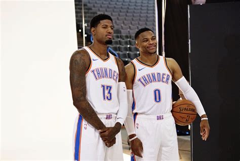 First Looks Paul George 13 And Russell Westbrook 0 Media Photo