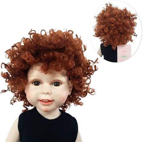 Heat Resistant Afro Tiny Curls Finished Short Cut Doll Wigs