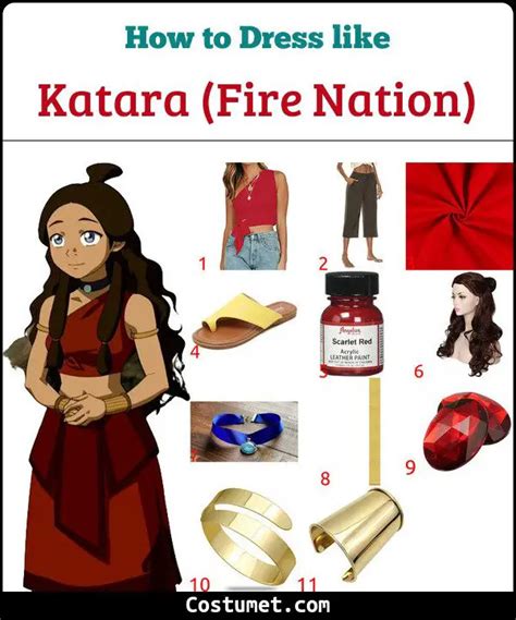 Katara Fire Nation Avatar The Last Airbender Costume For Cosplay And Halloween