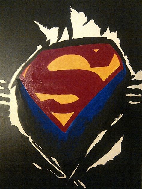 Superman 24x36 Acrylic On Canvas