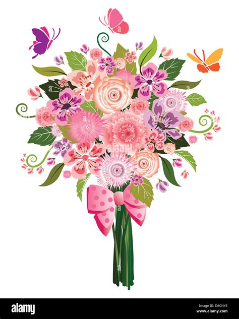 Illustrations Flowers Bouquet Hi Res Stock Photography And Images Alamy