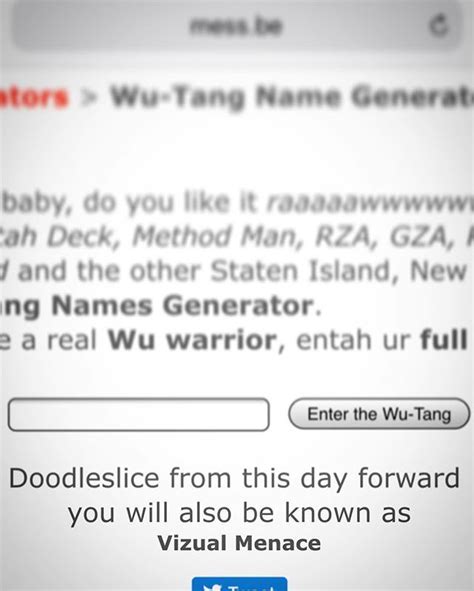 My Personas Persona Wutang Wu Tang Name Generator Do You Like It