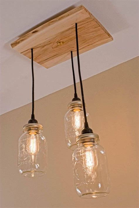 Edison And Mason Jar With Wood Lighting Ideas For The Kitchen Or Home