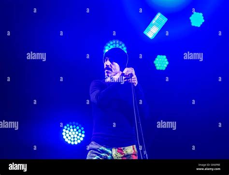 Red Hot Chili Peppers Lead Singer Anthony Kiedis Performs During The