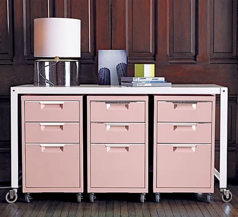 Considering the fact that i had, up until this point, been planning to spend over three. CB2 - TPS pink 3-drawer filing cabinet. | White console ...
