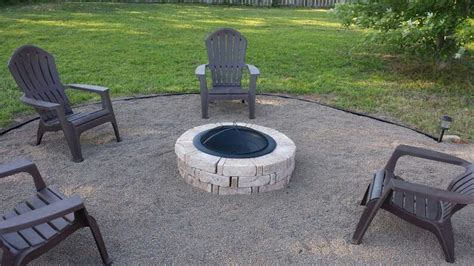 Fire Pit Gravel Circle Backyard Waiting For Summer Nights Fire