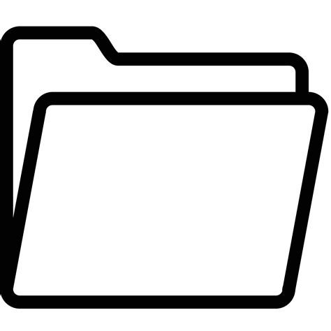 Black And White Folder Icon 396653 Free Icons Library