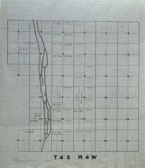 1923 Maricopa County Arizona Land Ownership Plat Map T4s R4w Arizona