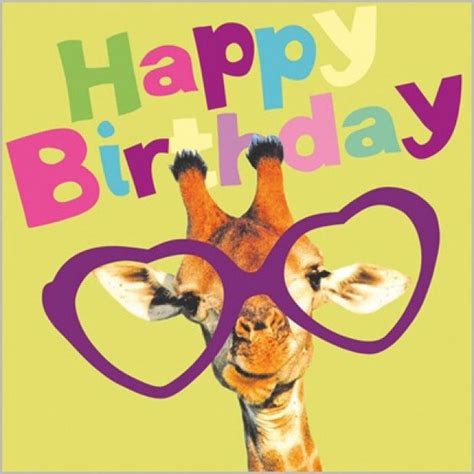 Cute Happy Birthday Giraffe With Quote Pictures Photos