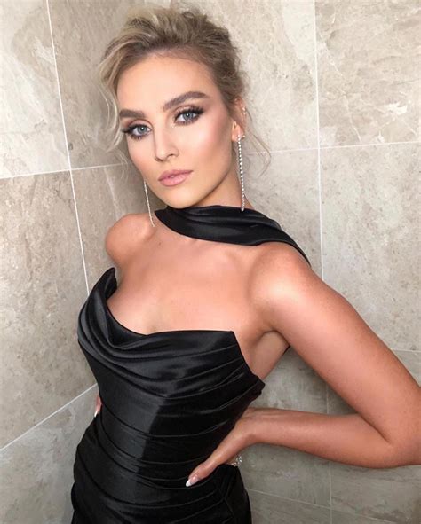 Little Mix Perrie Edwards Black Dress Charity Ball In Manchester