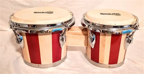 Bongo Drums Pair 2021 Natural Stripe Reverb