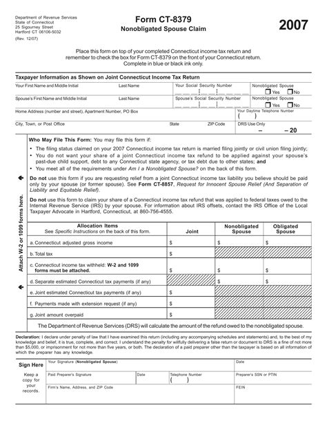 Connecticut Form 8379 ≡ Fill Out Printable Pdf Forms Online