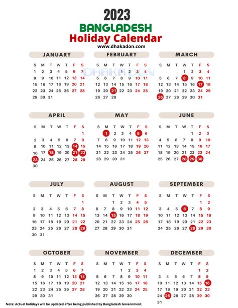 Bangladesh Holiday 2023 Calendar Artofit
