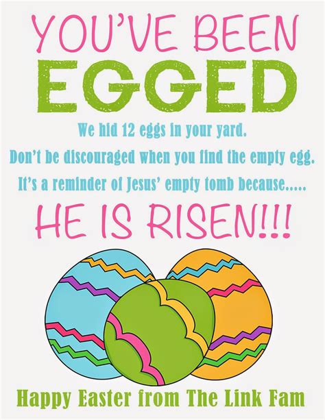 The Link Home: You've Been EGGED {+ a free printable}