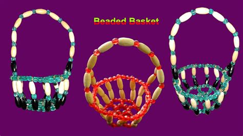 How To Make Crystal Beaded Basket Diy Basket Making Tutorial You