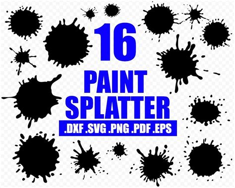 Paint Splatter Svg Paint Splats Svg Clipart Vector Splatter Svg File