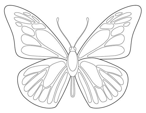 Easy How To Draw Butterfly Tutorial Video And Butterfly Coloring Page