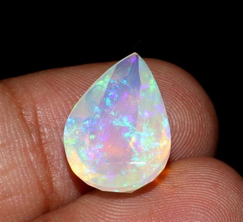 660 Ct 100 Top Blue Fire Opal Faceted Cuts Loose Gemstone Etsy