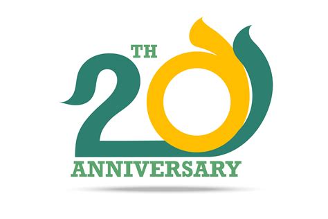20 Th Anniversary Logo And Sign On White Background 535701 Vector Art