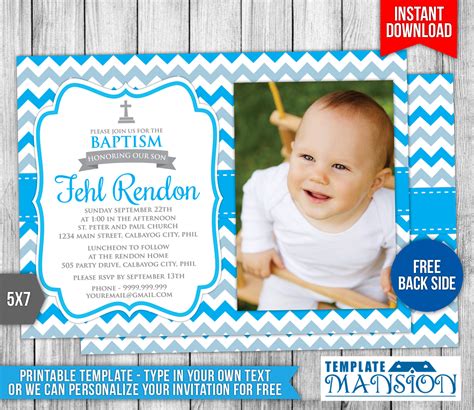 Maybe you would like to learn more about one of these? Boy Christening Invitation #2 by templatemansion on DeviantArt