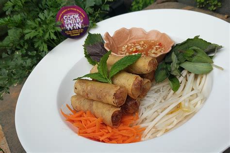 Spring Rolls With Noodle And Herbs Asian Inspirations