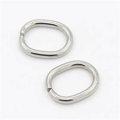 500pcs Stainless Steel Jump Rings Closed But Unsoldered Oval Triangle