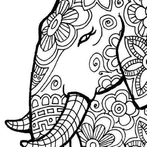 Printable coloring page with an elephant. Tribal Elephant Coloring Pages at GetColorings.com | Free ...