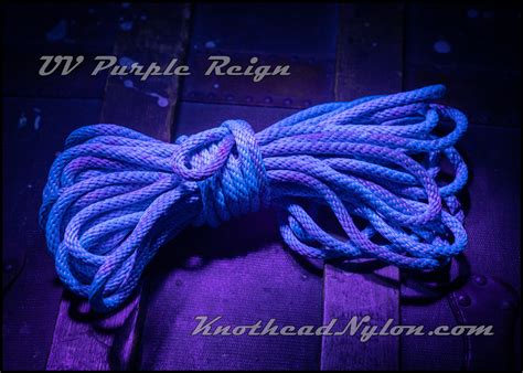 Uv Purple Reign Knot Head Nylon Bondage Rope Rope Bondage Bdsm