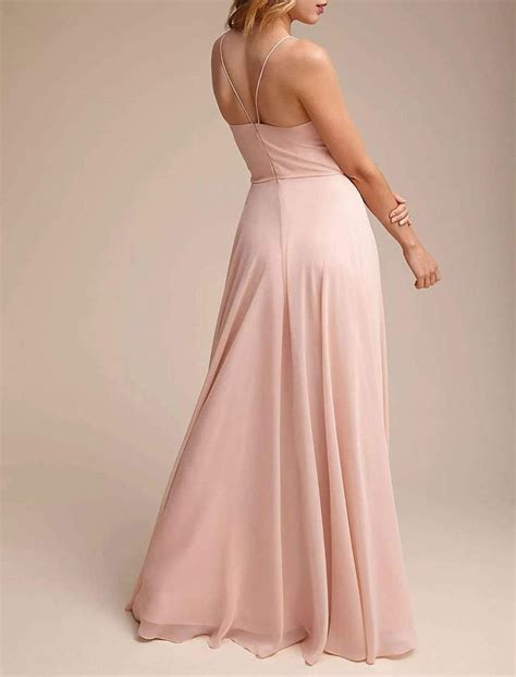 yinyyinhs womens spaghetti strap bridesmaid dresses v neck chiffon prom party gowns