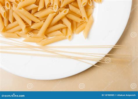 Raw Pasta Stock Image Image Of Wheat Grain Table Rigati 18788985