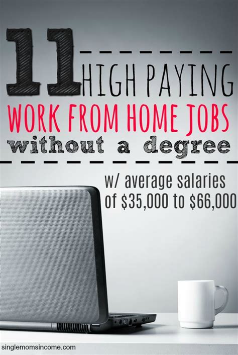 11 High Paying Work From Home Jobs Without A Degree Single Moms Income