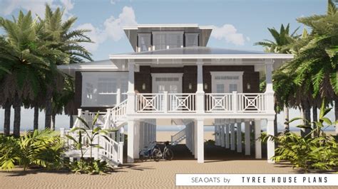 Beach House With Elevated Walk 2727 Square Feet Tyree House Plans