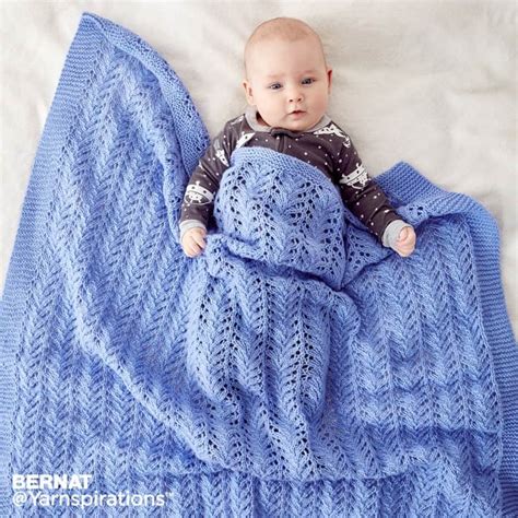 Easy Lace Baby Blanket Knitting Pattern Mikes Natura
