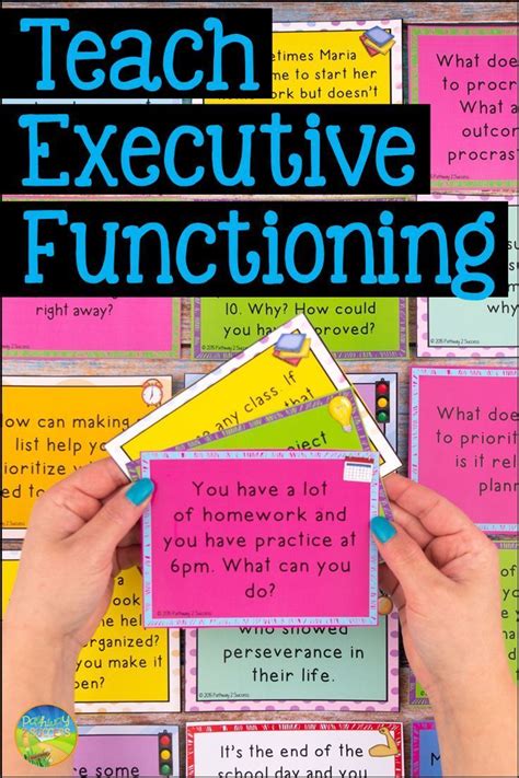 Executive Functioning Skills Task Cards Activities Teaching Executive