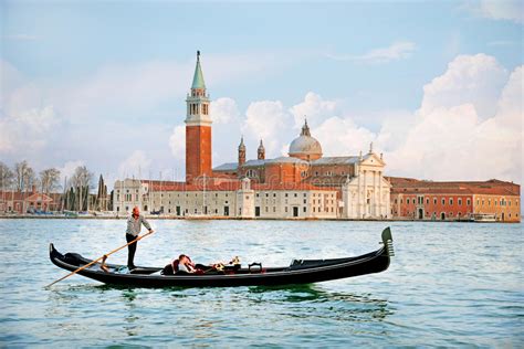 Venice Italy 13 April 2015 Beautiful View Of Traditional Gondola On