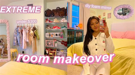 Extreme Room Makeover Transformation Tiktokpinterest Inspired Youtube