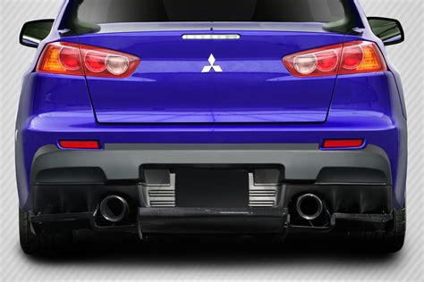 Carbon Fiber Rear Lip Add On Body Kit For 2012 Mitsubishi Evolution 0