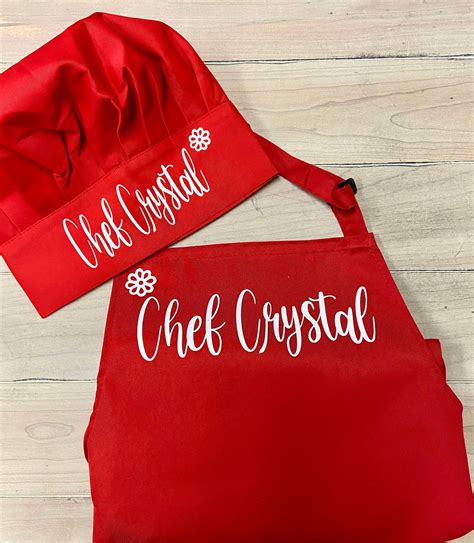 Chef Apron And Chef Hat Personalized Apron Adult Chef Hat Etsy