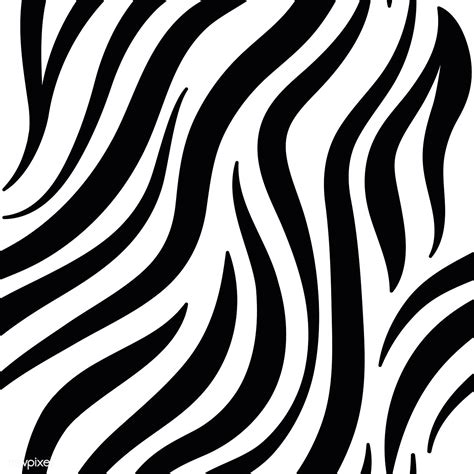 Black And White Zebra Print Pattern Vector Free Image By